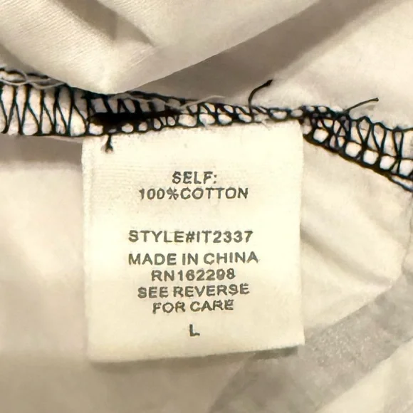 NWOT!! BUCKETLIST 100% Cotton Ruffled Short Sleeve White/Black Polka Dot Blouse - Picture 6 of 7